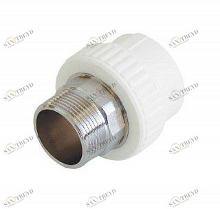 Муфта комбинированная KALDE D32х1" НР под шестигранник белая 3222NMO321006