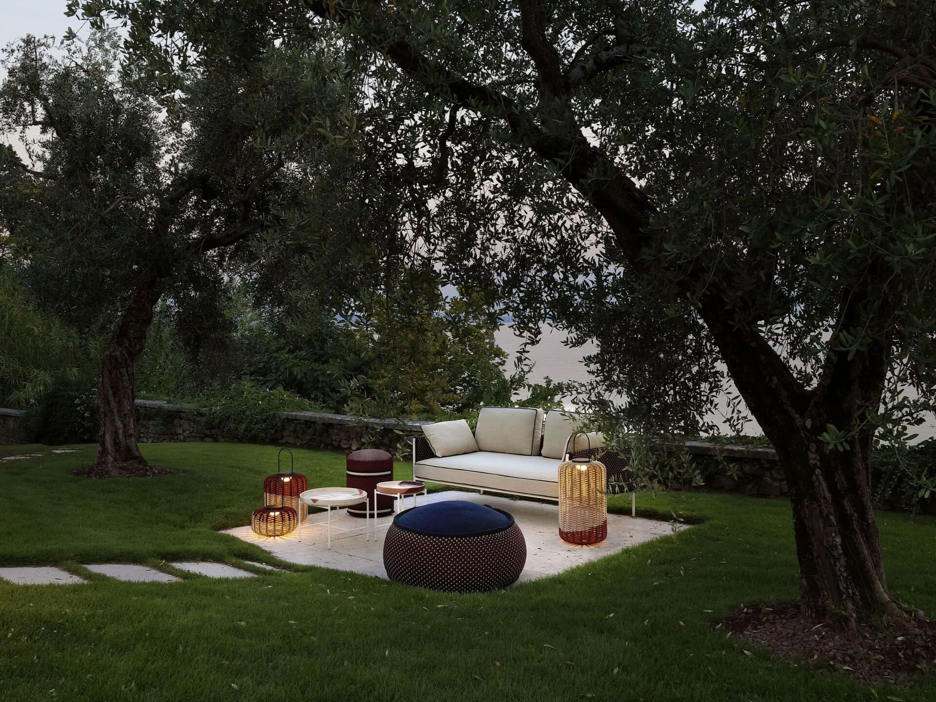 Уличный фонарь с плетеной алюминиевой рамой и перезаряжаемым светодиодом Nodo Italia Antonio Marras + Nodo Italia ARCH-00005471 - Вид №6