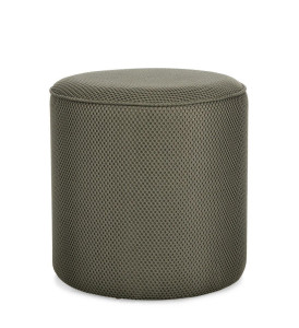 Круглый пуф из ткани