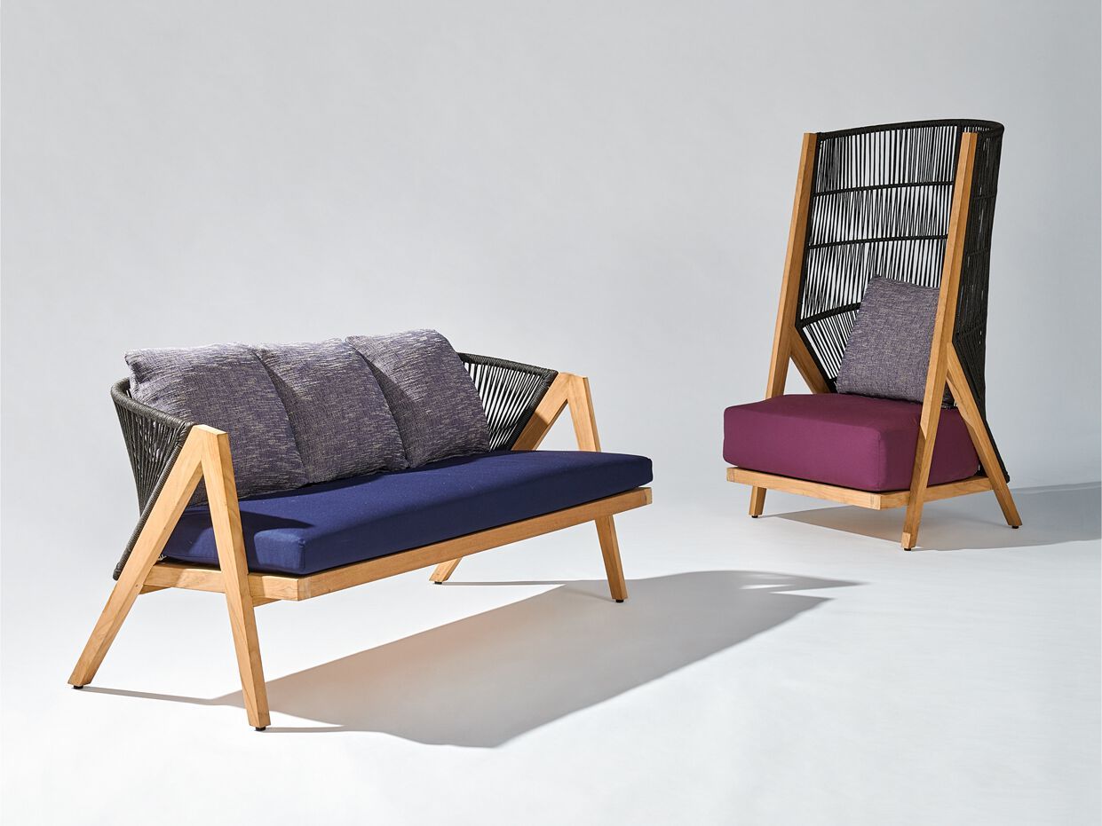 Мягкое садовое кресло из тикового дерева с высокой спинкой Walters Arbor ARCH-00109442 - Вид №5