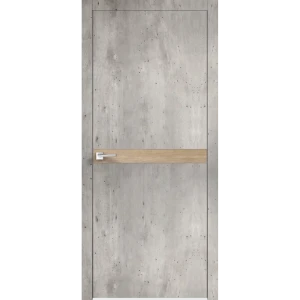 Дверь межкомнатная глухая Дайона 5 90x200 см ПВХ цвет бетон краколет/дуб европейский с замком и петлями 84835905 STLM-2165923