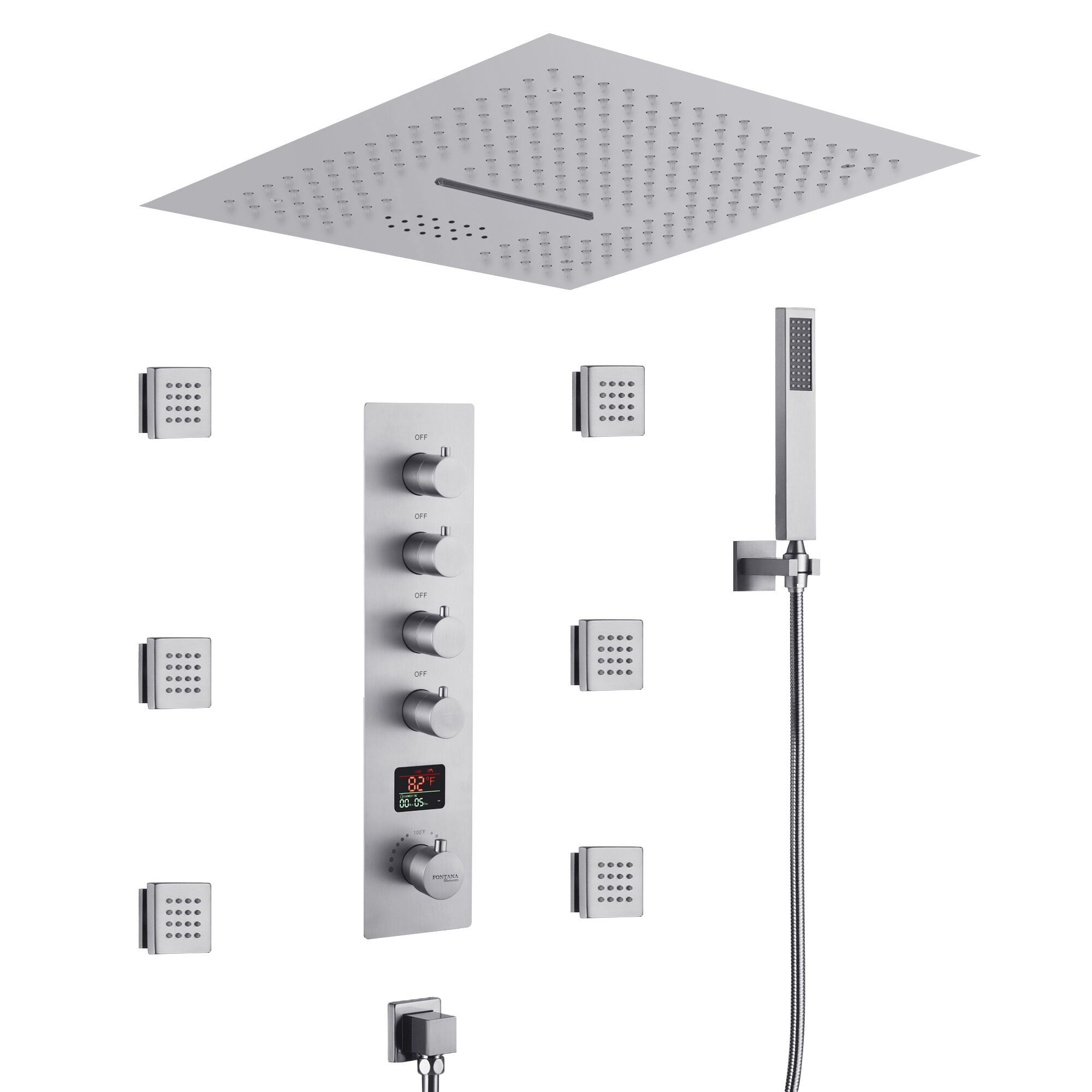 Набор для душа из нержавеющей стали Fontana Showers MAISY ARCH-00088579 - Вид №1