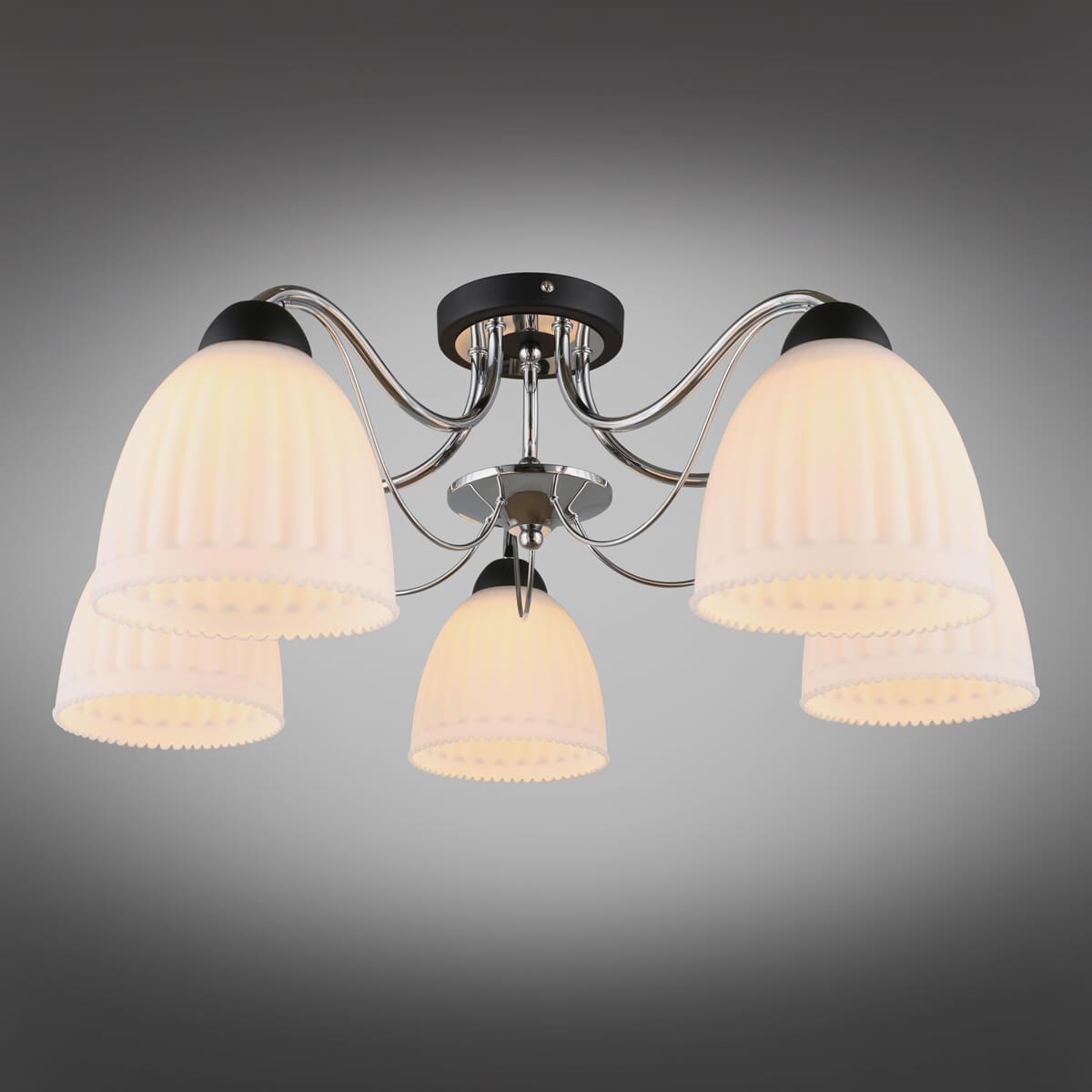 Потолочная люстра Omnilux Fiesole OML-65707-05 OMNILUX FIESOLE 328309 Белый;черный  - Вид №3