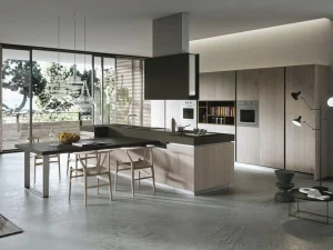 Alta Cucine Кухня из лакированного ламината с островом Sistema 22
