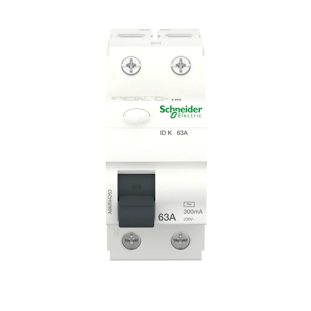 УЗО Systeme Electric Acti9 1P N 63 A 300 мА 10 кА AC A9KR44263 82850939 STLM-2065857  - Вид №1