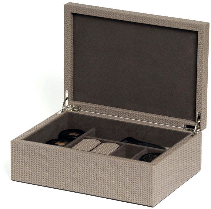 Коробка для набора обуви - 35X24,5XH11,5 см / зернистая кожа_кремовый