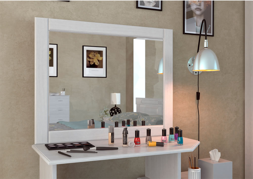 Трюмо с зеркалом и тумбой ясень, беленый дуб "Варна" DREAMLINE ВАРНА 176870 Беленый дуб;бежевый  - Вид №1