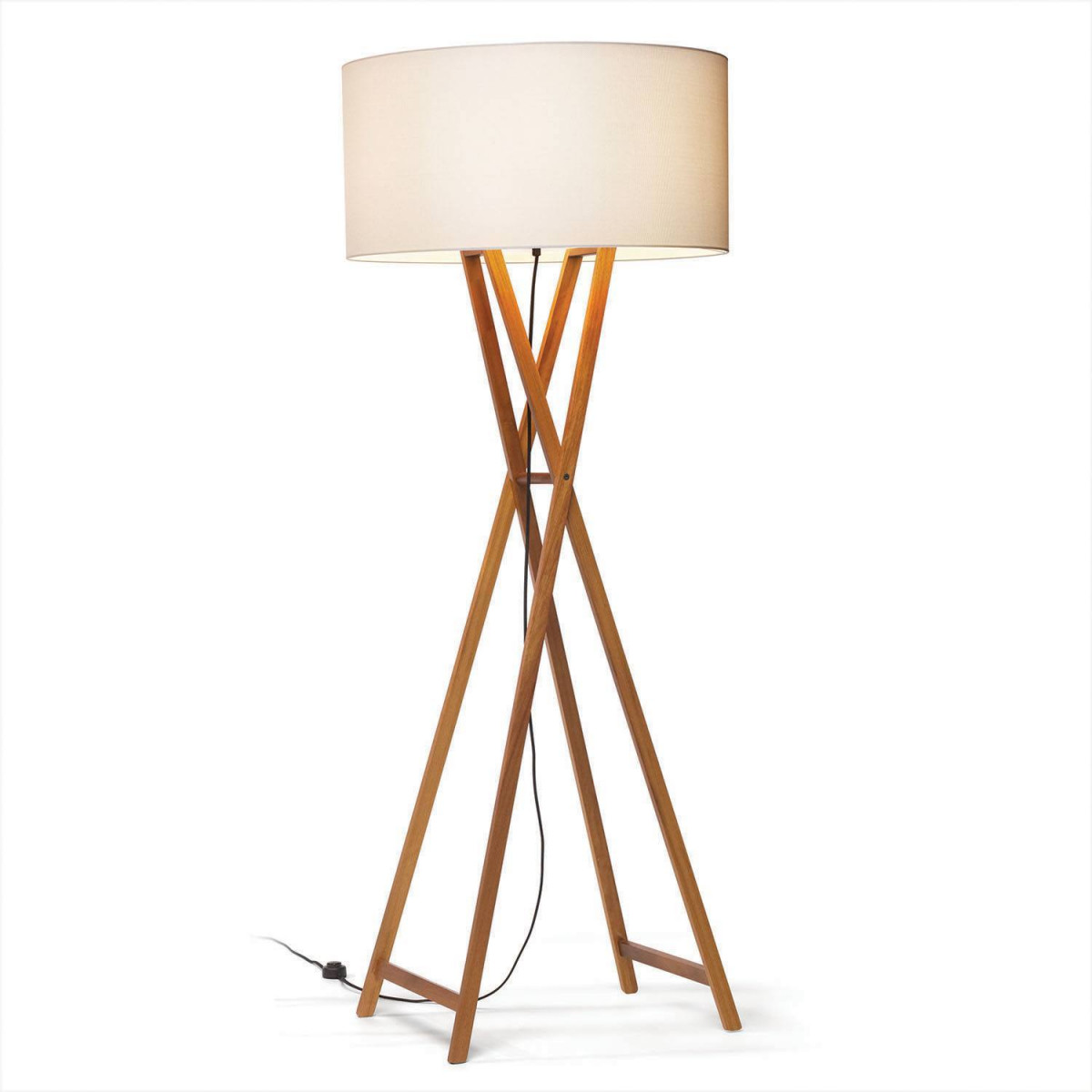 095157 Торшер P165 бело-перламутровый + дуб Marset Cala