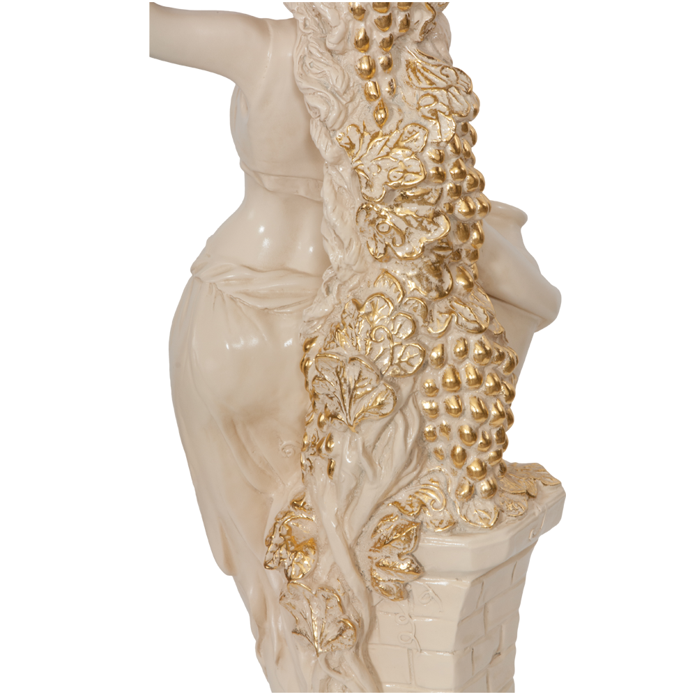 13055+11486 Подставка декоративная Девушка с кувшином Айвори BOGACHO  - Вид №4