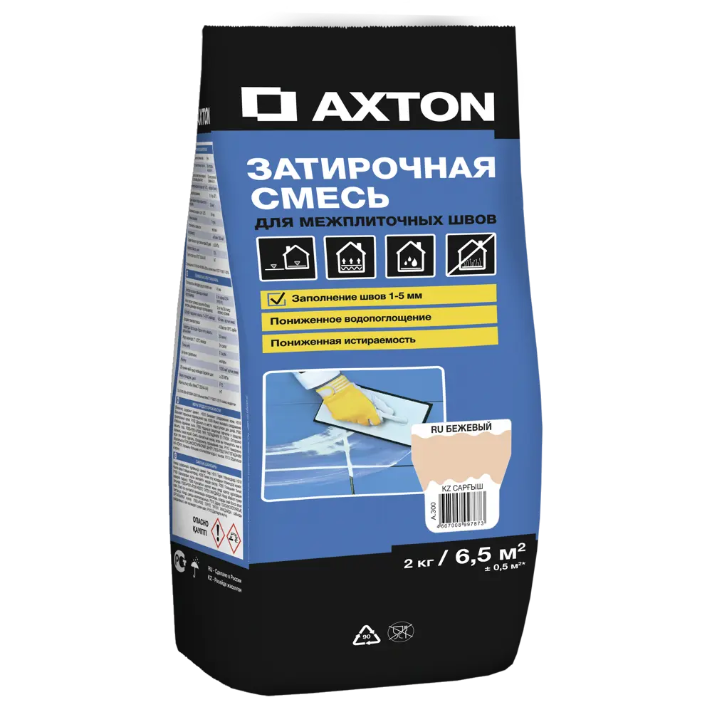 Затирка цементная Axton А.300 цвет бежевый 2 кг 82454865 STLM-2139501 Без серии - Вид №1