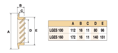 Деревянная вентиляционная решетка, тик 172x172 Santreyd sun-id-683641 - Вид №2