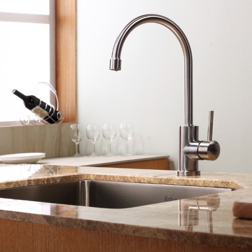 KHU121-23-KPF2160-KSD30SN Накладная раковина на столешницу  прямоугольная Krausru  - Вид №9