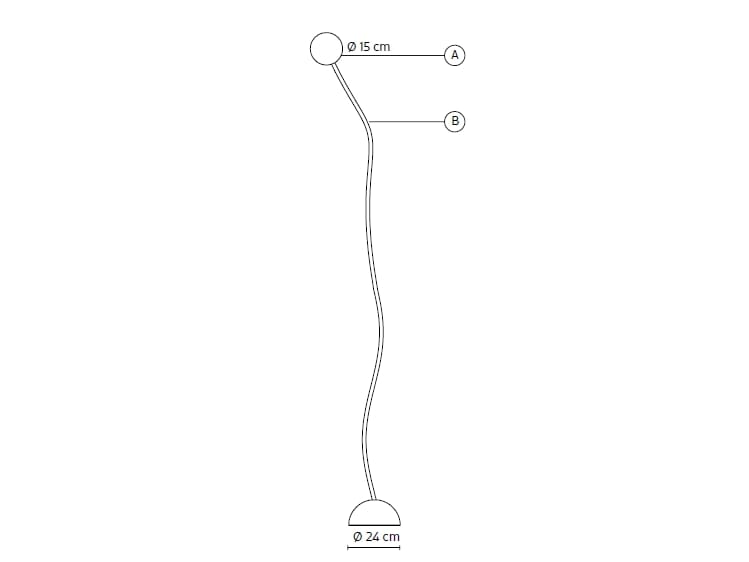 Торшер из акрилового стекла с гибкой рукояткой Karman Moony ARCH-00086648 - Вид №2