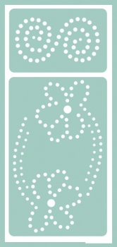 3844800 Трафарет пластиковый самоклеящийся, 9,5x20 см, цветок, упак. 1 шт. Rayher 