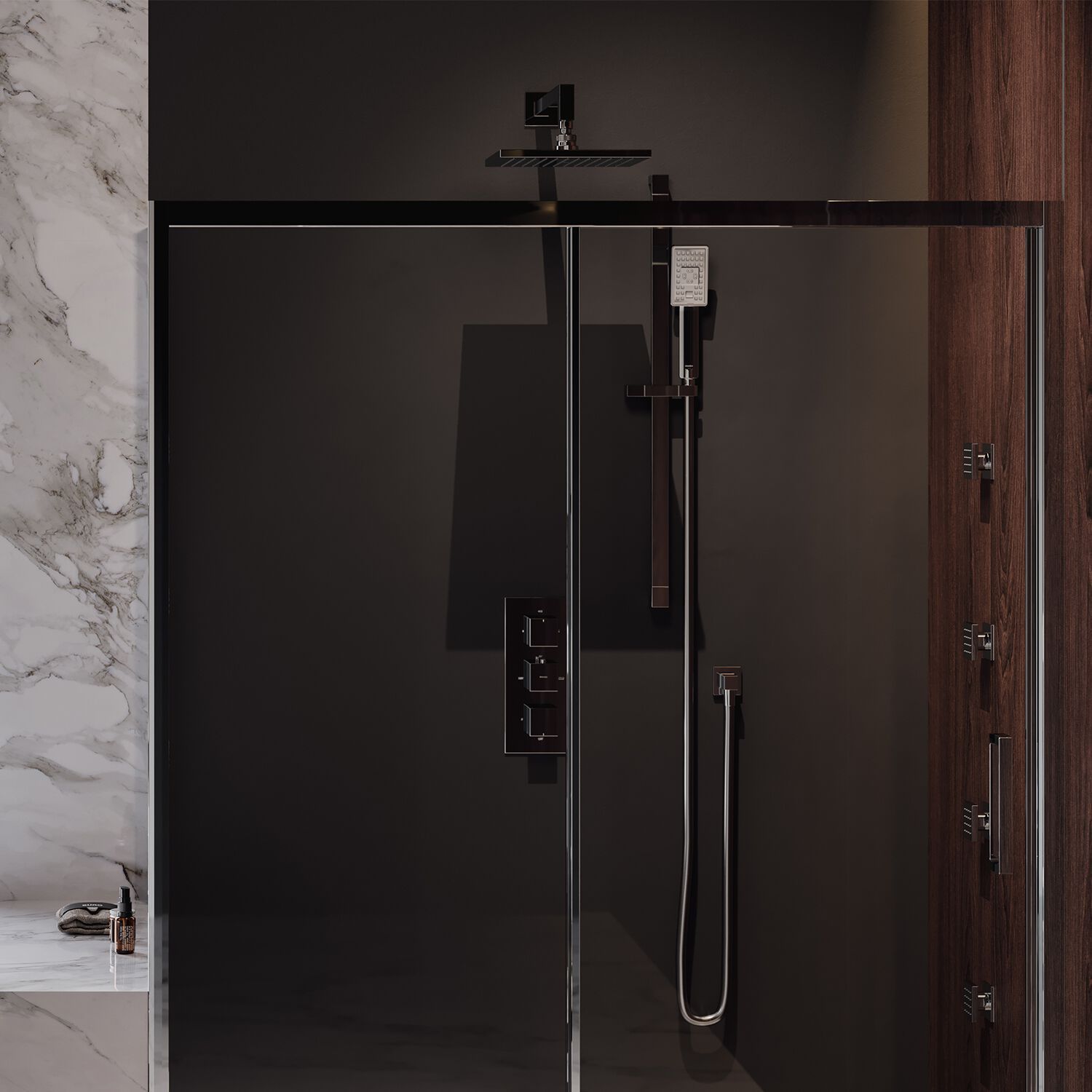 Термостатический смеситель для душа/ванны с пластиной OMNIRES Fresh ARCH-00055394 - Вид №1