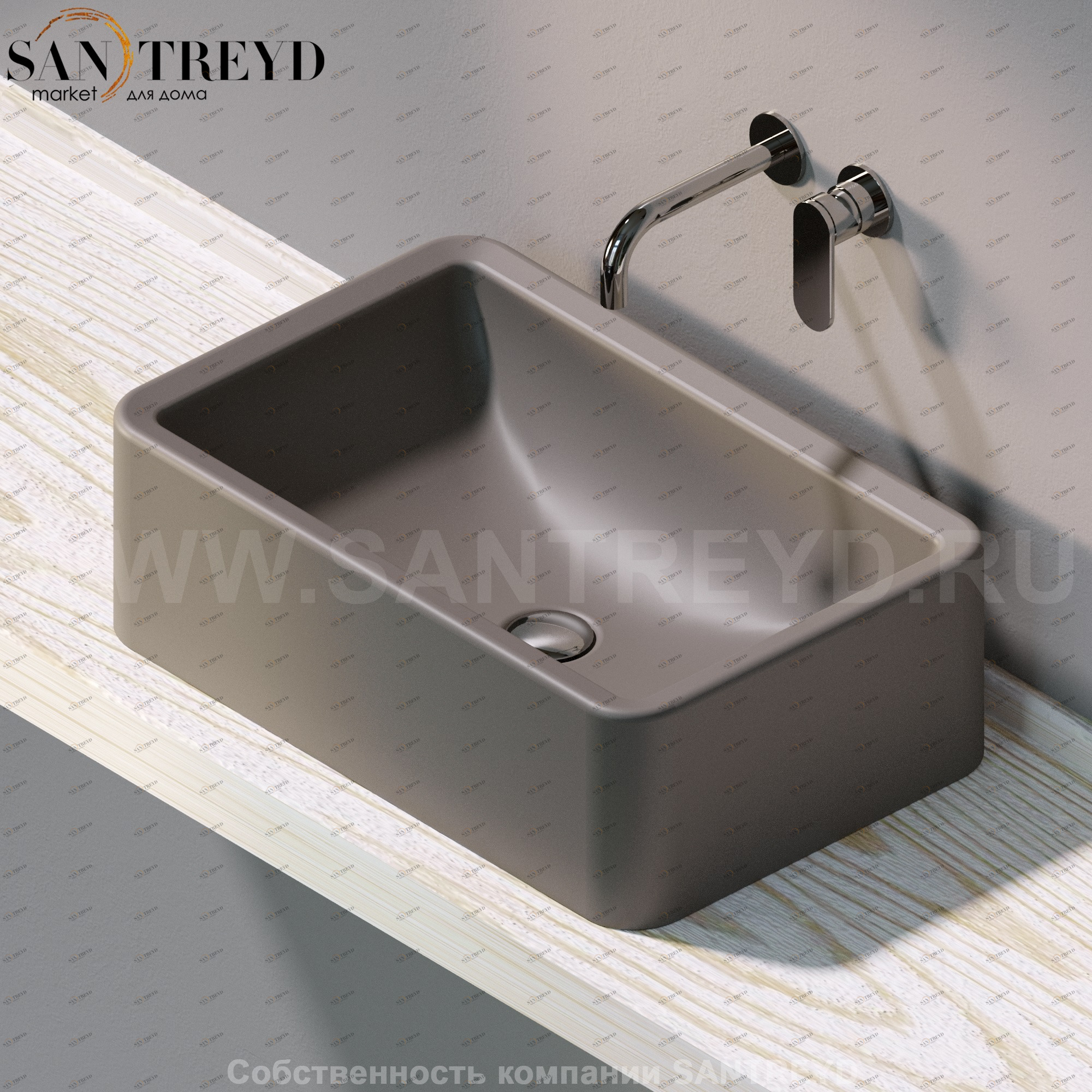 NL62H207037 Накладная раковина на столешницу  прямоугольная Ceramica Flaminia Nile