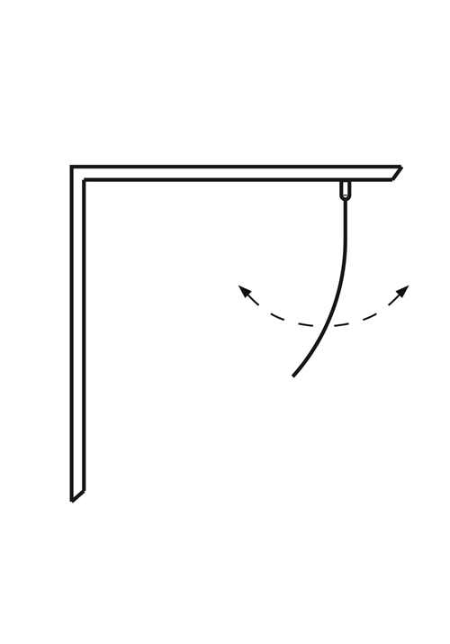 1450321 Igloo Pro Душевая Дверь Изогнутая Прозрачное Стекло 80 Hafa Прозрачный  - Вид №2