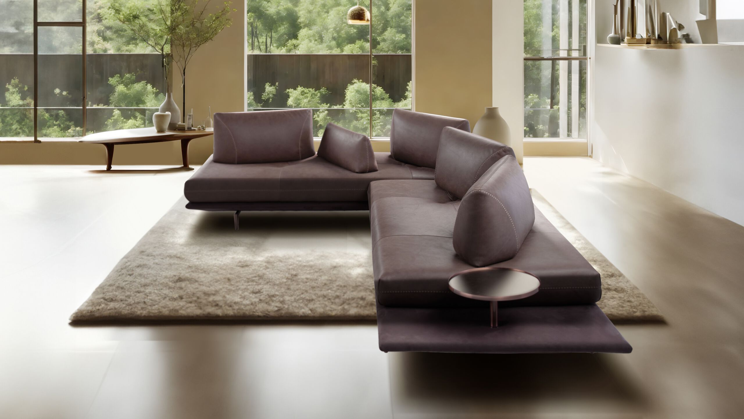 Кожаный угловой диван Calia Italia Superior ARCH-00002006 - Вид №4