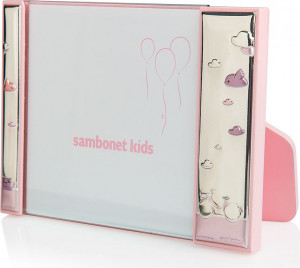 10577507 Sambonet Фоторамка 9х9см "Розовый велосипед" Сталь нержавеющая