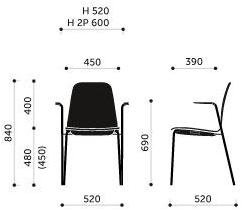 profim Накладной стул из фанеры с подлокотниками Com sun-id-1349975 - Вид №6