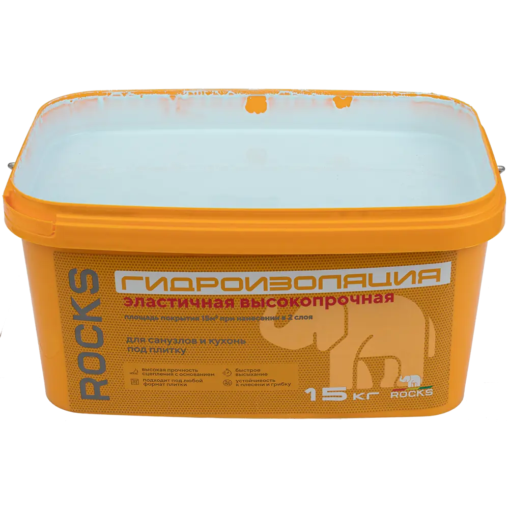 Гидроизоляция бесшовная полимерная Rocks для влажных помещений 15 кг 84802111 STLM-0055326 - Вид №3