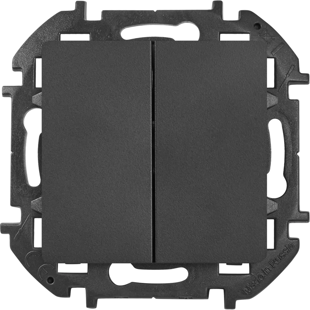 LEXMAN Lilian — двухклавишный выключатель скрытого монтажа в антрацитовом цвете 86761715 STLM-0071407 - Вид №1