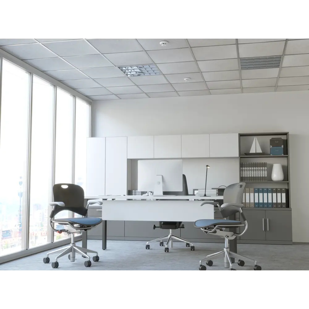 Плита гипсовиниловая потолочная Magelan Арктик 595x595x7 (в коробке 10 шт. 3.54 м2) STLM-2208102 - Вид №2