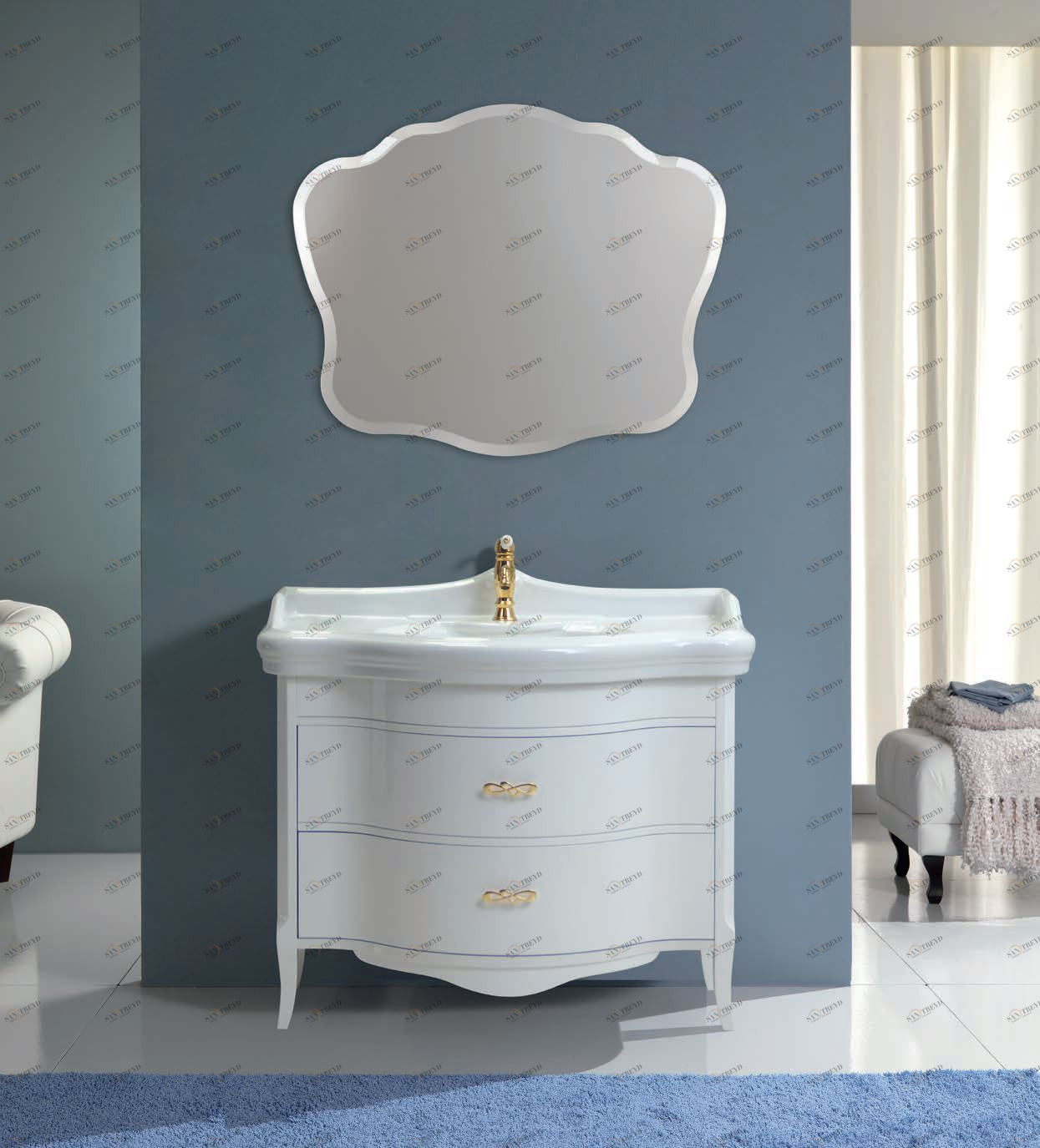 Мебель для ванной CEZARES LAURA 110 Bianco Laccato Lucido