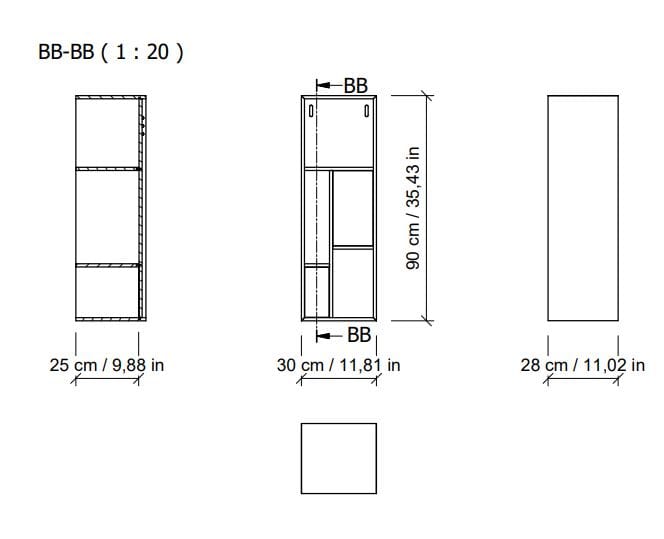 Вертикальный навесной шкаф из МДФ Morica Design PANGEA ARCH-00028476 - Вид №21