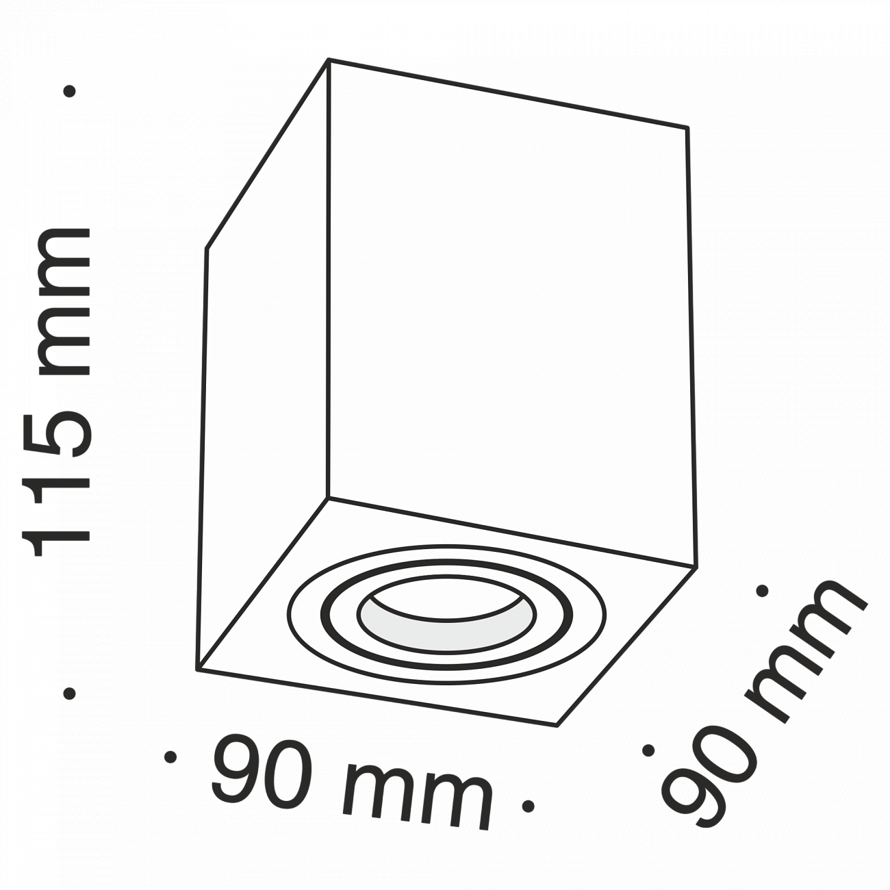 Спот потолочный галогеновый 11,5х9х9 см черный Alfa C017CL-01B TECHNICAL CEILING & WALL 00-3956959 Черный  - Вид №1