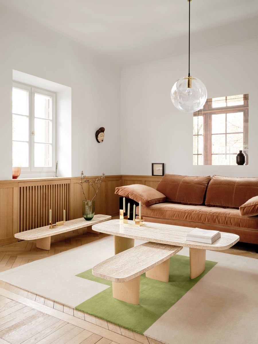 Журнальный столик из травертина и дерева Classicon Matéria ARCH-00134511 - Вид №3