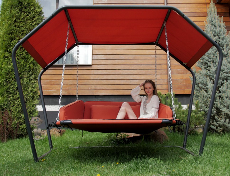 Подвесные Качели садовые гамак "Даймонд" BESTA FIESTA  132506 Оранжевый  - Вид №3