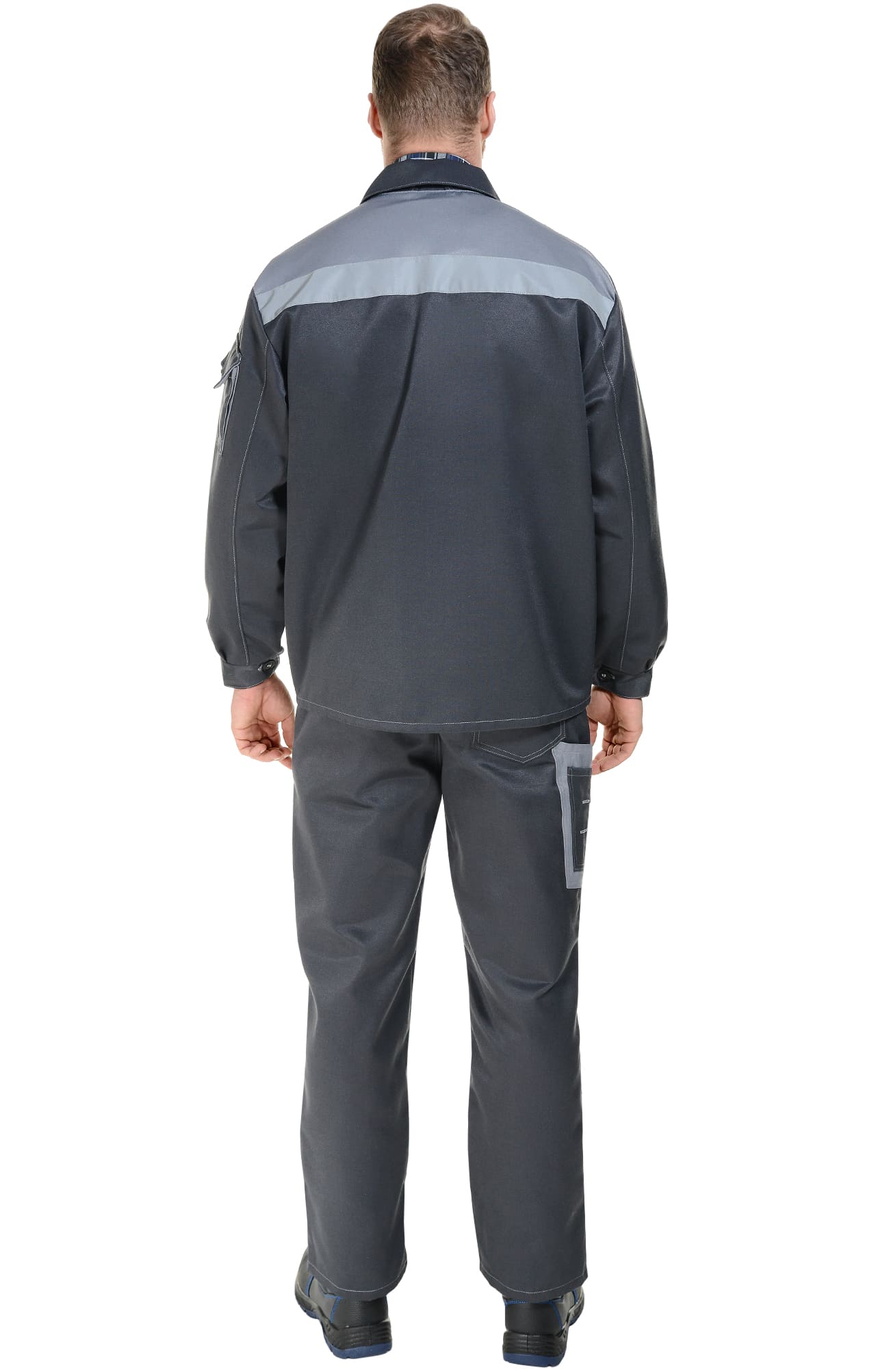 63825 Костюм "Коммунальщик" с СОП темно-серый светло-серый  Летняя спецодежда  размер 44-46/170-176  - Вид №9