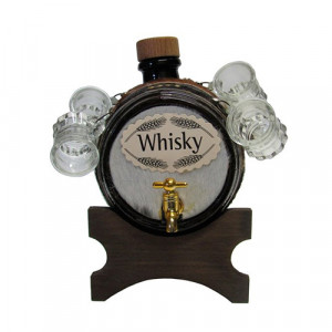 174051 Бочка для виски с 6 рюмками 2000 мл РЕМЕКО