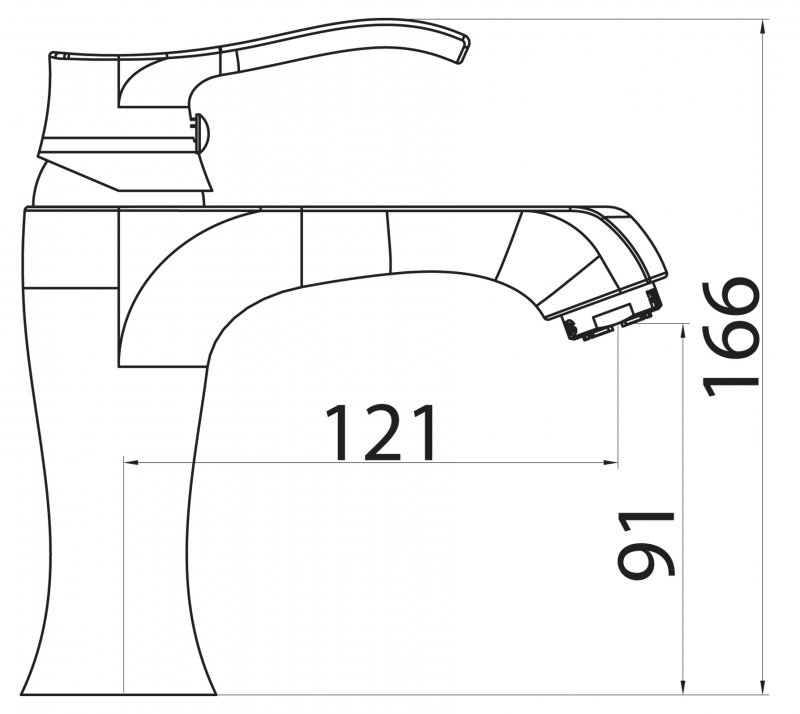 Cмеситель на раковину TRULA TRU-LVM-CRM BELBAGNO  - Вид №1