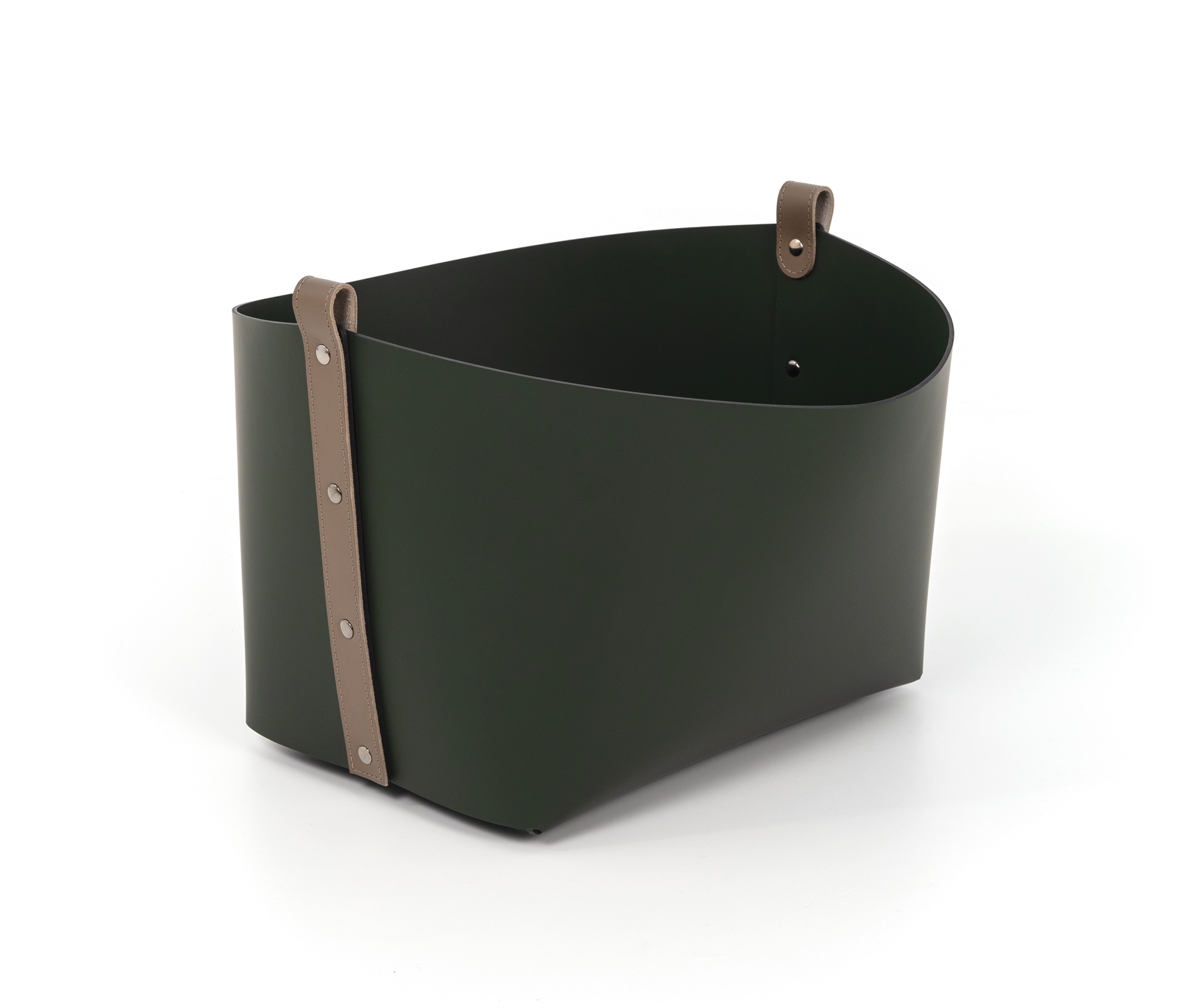 Корзина Ovo - 40X44XH39см / Кремовый / регенерированная кожа_coffee Pinetti 78.0181.082.015 - Вид №1