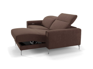 2-местный кожаный диван с полуостровом