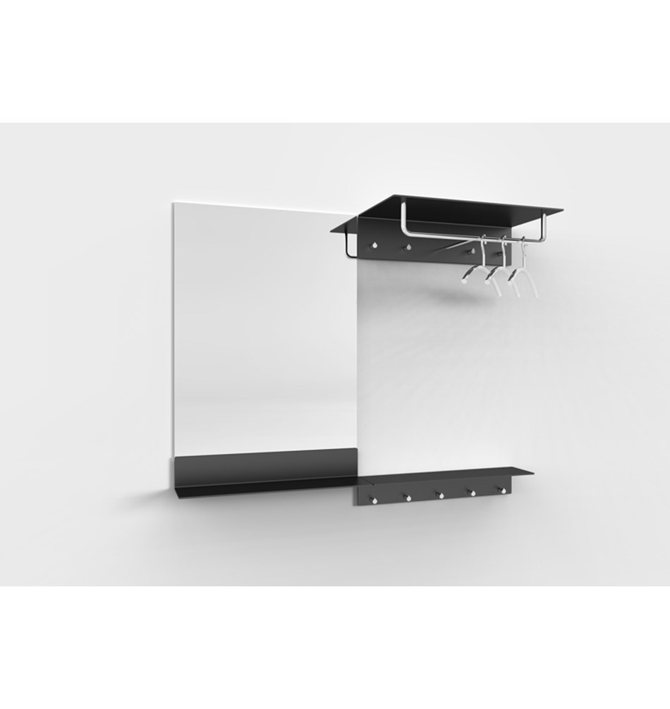 FROST Вешалка для верхней одежды UNU 600 » черная / полированная Алюминий / нержавеющая сталь Черный / полированный U4003-B  - Вид №2