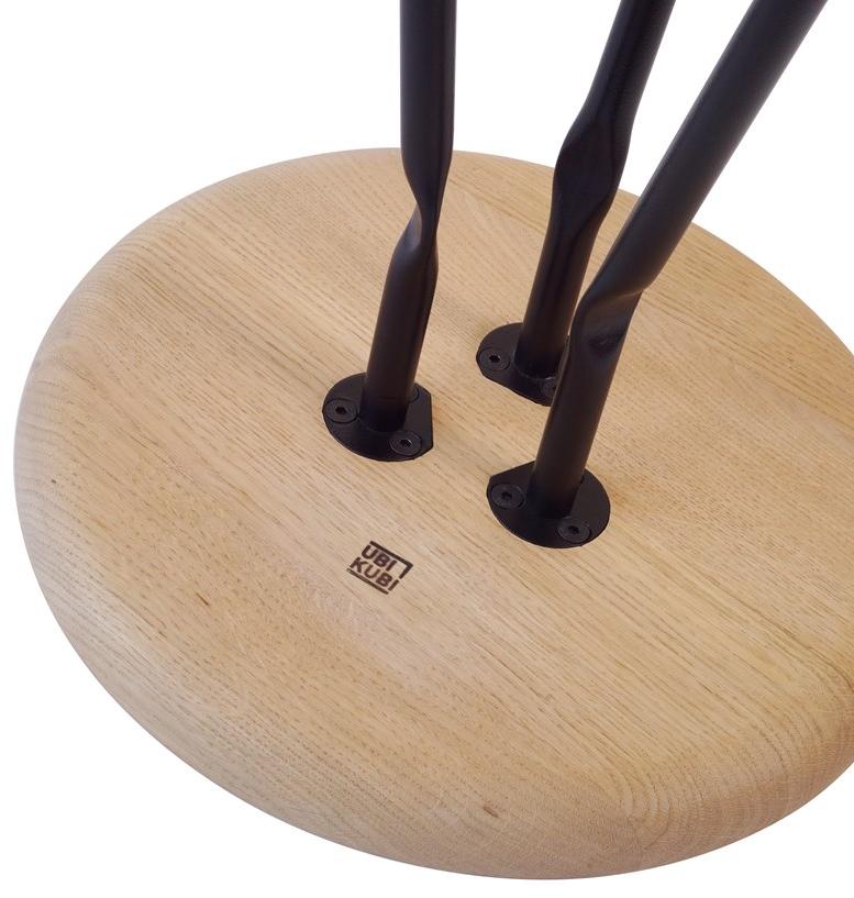 Askia Круглый высокий журнальный столик из ясеня Bend 1.t05.ah.mbk - Вид №4