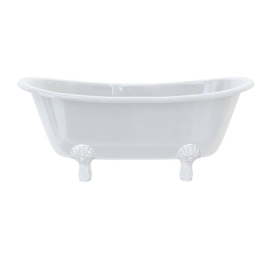 Burlington Двухсторонняя ванна Bateau со стандартными ножками с ножками Period в Chrome T10F E9 CHR  - Вид №5