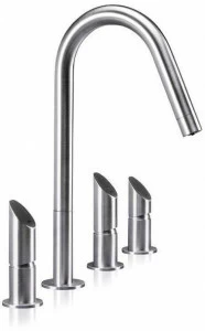 MGS Смеситель для кухни из нержавеющей стали с вытяжным душем T45