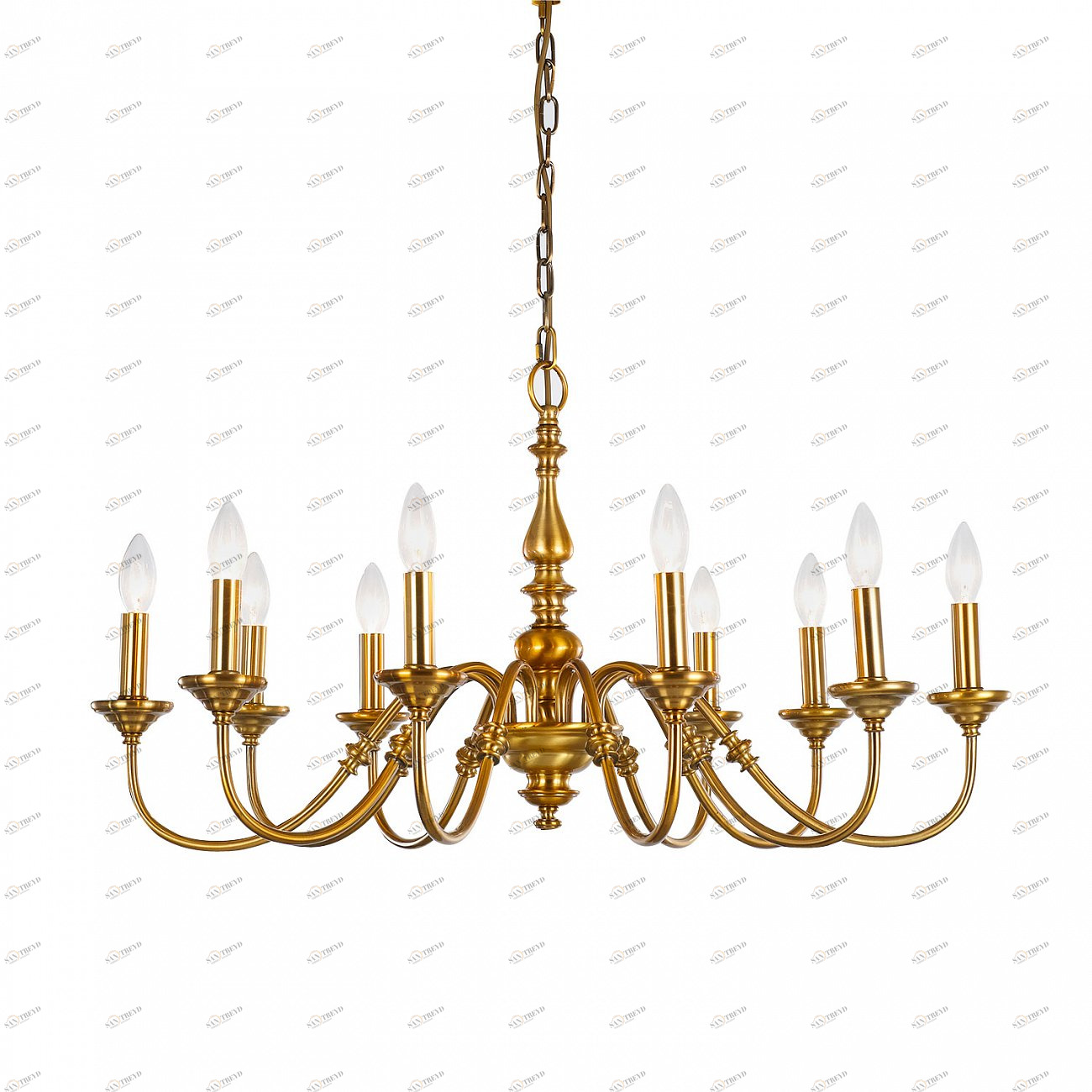 Люстра на 10 ламп золотая Delight Collection MD15027324-10A DELIGHT COLLECTION ДИЗАЙНЕРСКИЕ 00-3883170 Золото;прозрачный 