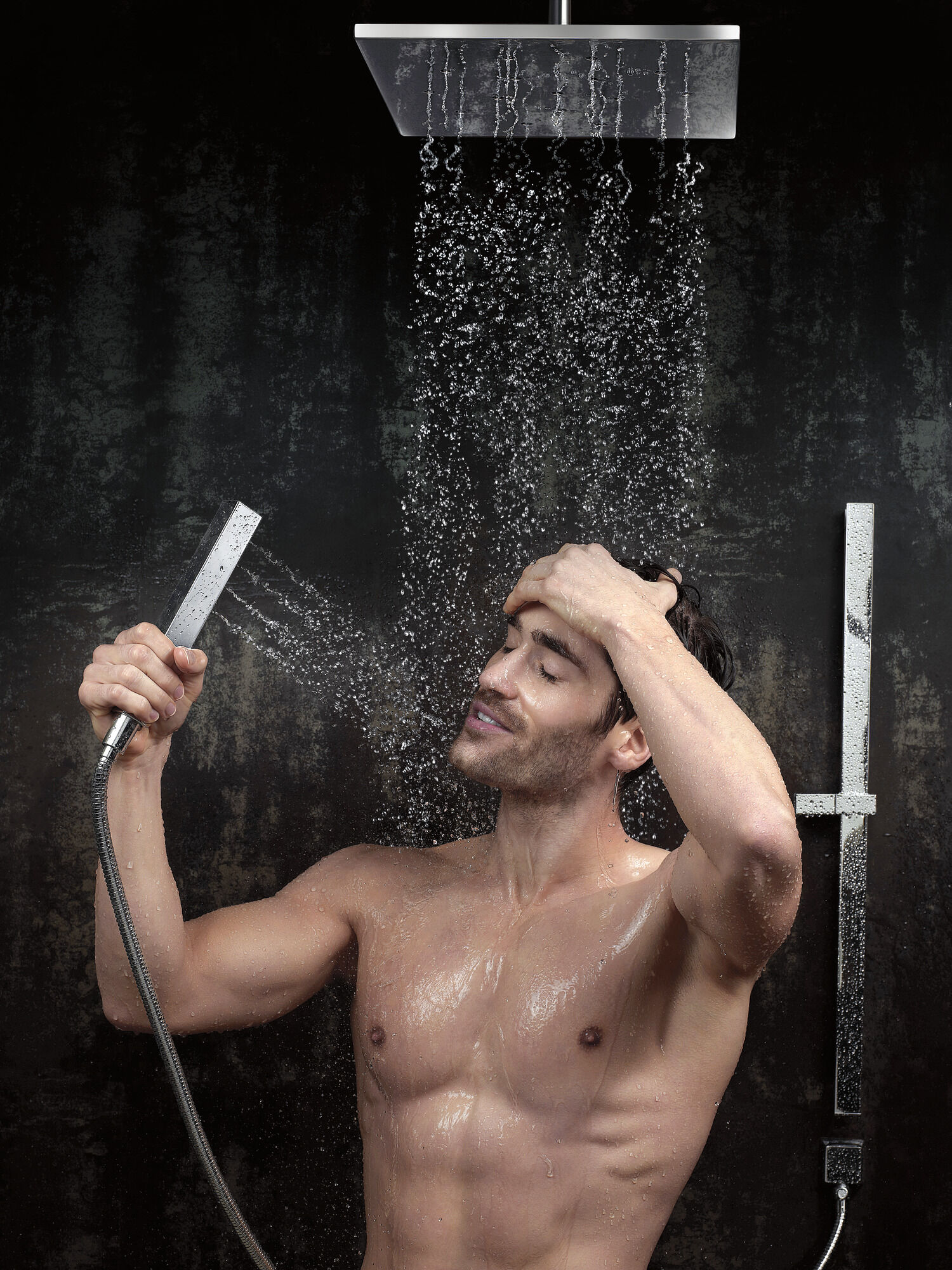 51567-PN H2Okinetic® Ручной душ с раздвижной штангой с одинарной настройкой Delta Faucet Universal Showering Полированный никель  - Вид №12