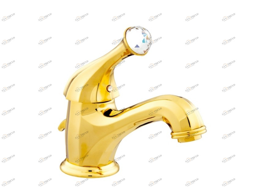 038103.000.30 Смеситель monolever для умывальника с кристаллами сваровски Античная латунь Mestre Indica