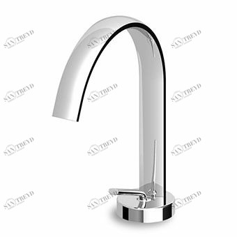 ZP2258 Смеситель для раковины, однорычажный, с фиксированным изливом, аэратором, гибкими соединениями. Zucchetti Isy 