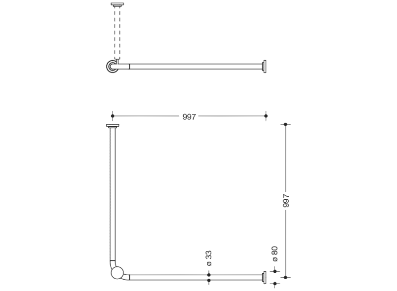 801.34.99100 Карниз HEWI Suizidhemmende Produkte  - Вид №1