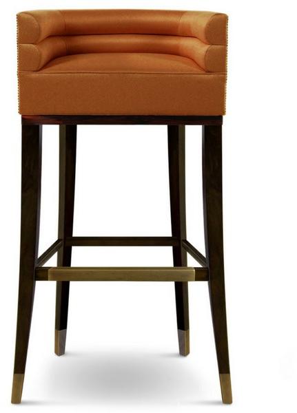 BRABBU Табурет высокий, обитый тканью, со спинкой Maa sun-id-1493914 - Вид №1