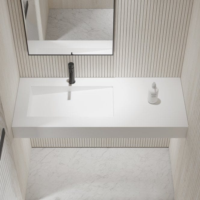 Прямоугольный одиночный подвесной умывальник из смолы LUSSO SLOPE ARCH-00010350 - Вид №2