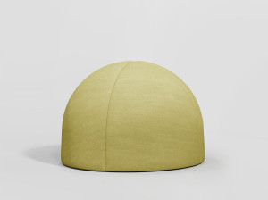 Круглый пуф из ткани