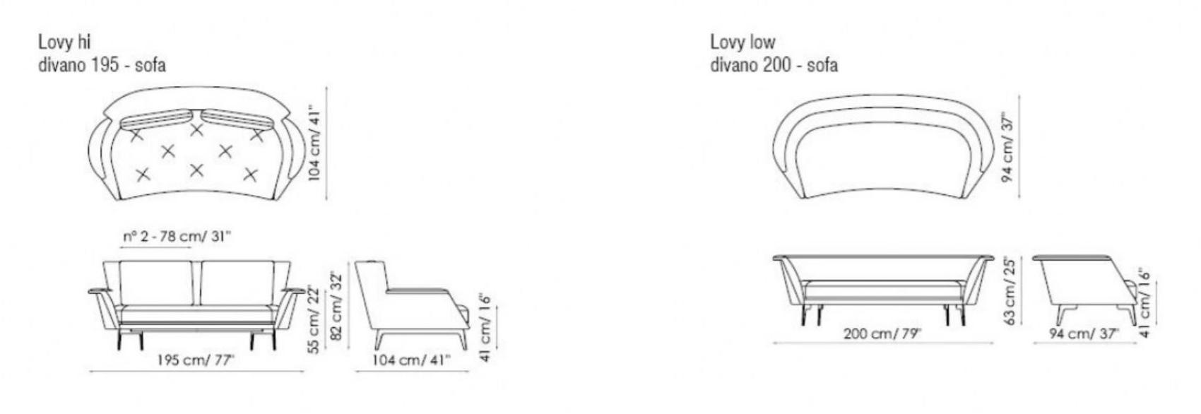 Bonaldo 2-х местный тканевый диван по контракту Lovy sun-id-1427869 - Вид №5